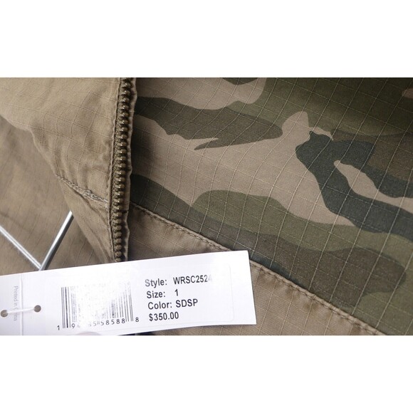 James Perse Womens sz 1 Jacket Small Mixed Media Utility Camo Unisex NWT - Picture 7 of 7